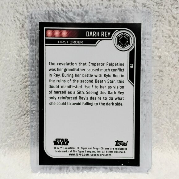 5/$20 Mint 2023.Topps Chrome Dark Rey Star Wars Card 70!! - Picture 2 of 2